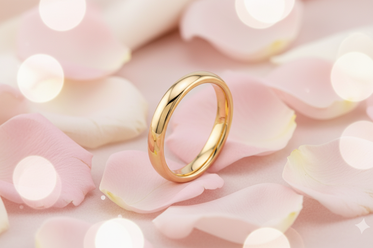 2mm Gold Classic Tungsten Carbide Ring