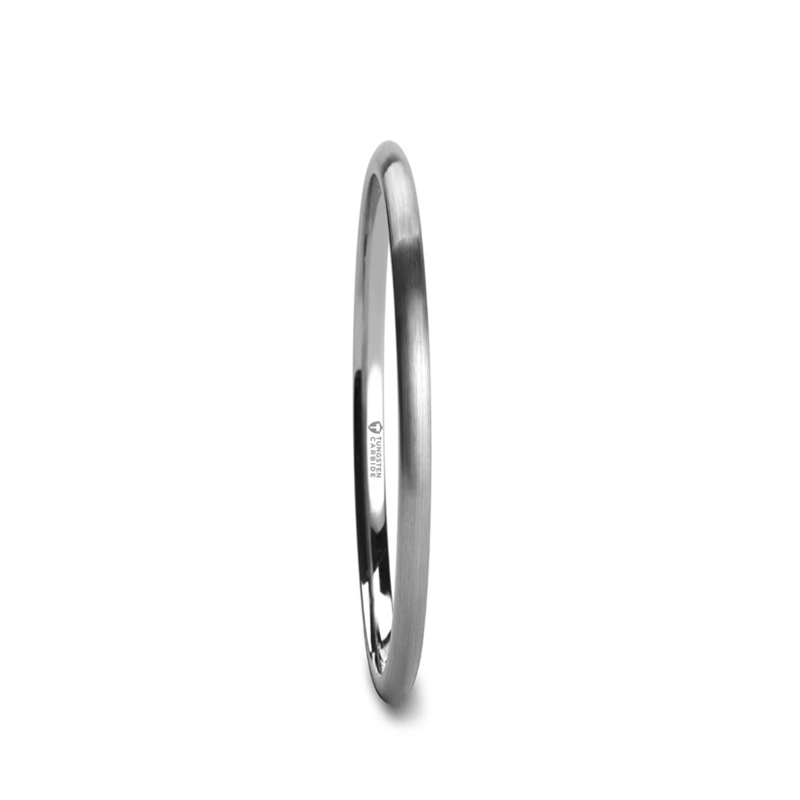 2mm Brushed Tungsten Carbide Ring
