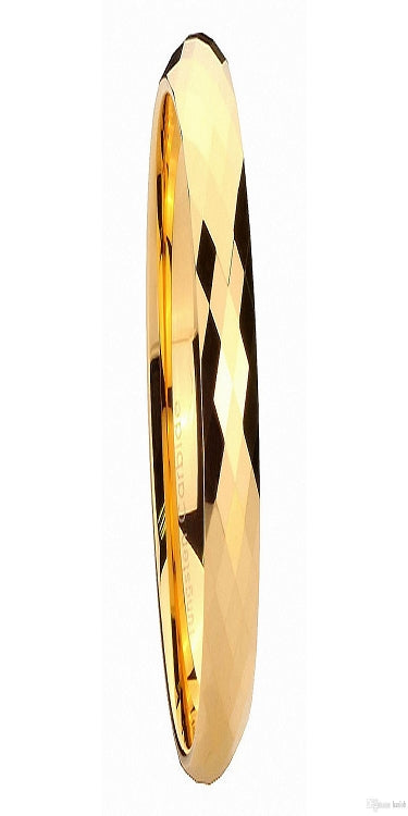 Gold Mercury Tungsten Carbide Ring 3mm