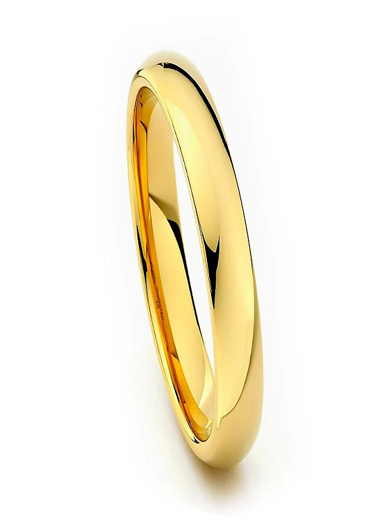 3mm gold tungsten ring