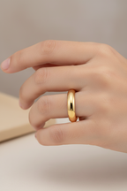 3mm Gold Tungsten Carbide Wedding Band