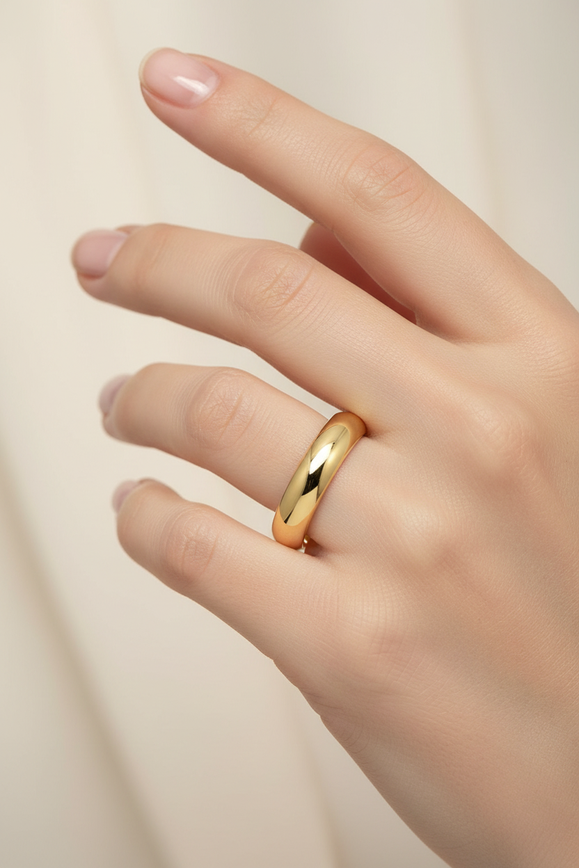 Gold Classic Tungsten Ring 5mm Band