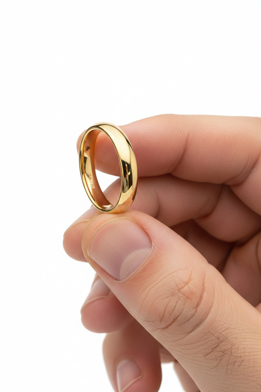 Gold Classic Tungsten Ring 5mm Band