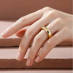 Gold Mercury Tungsten Carbide Ring 5mm