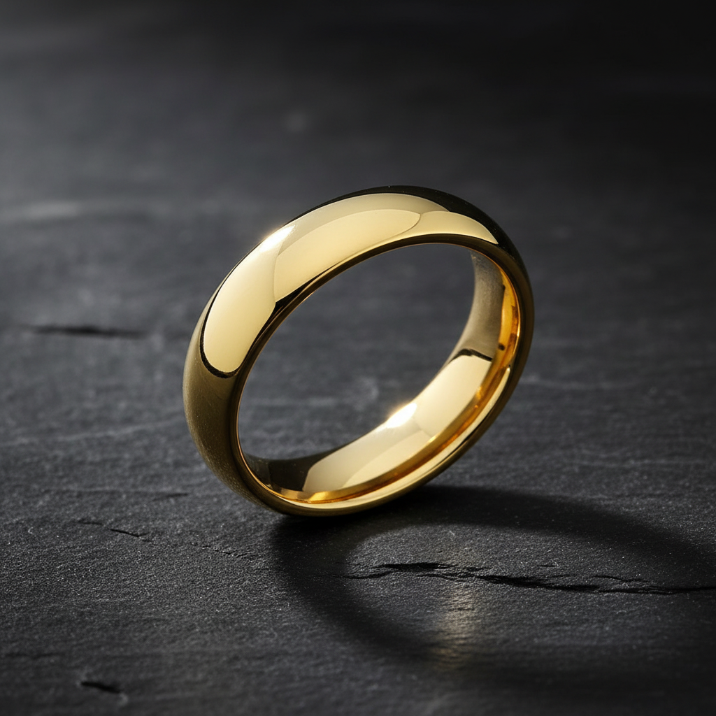 Gold Classic Tungsten Ring 6mm
