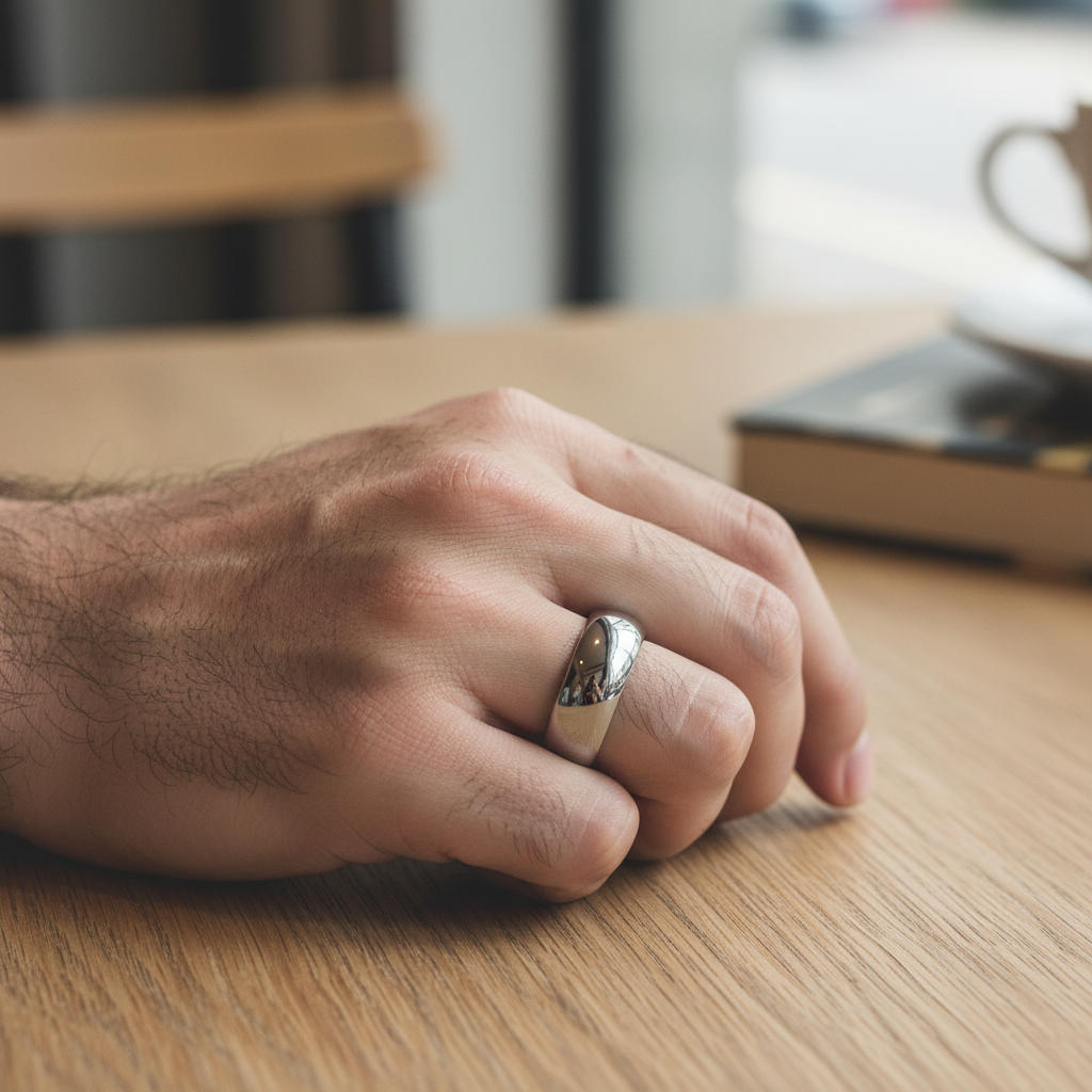 Classic Domed 8mm Tungsten Ring