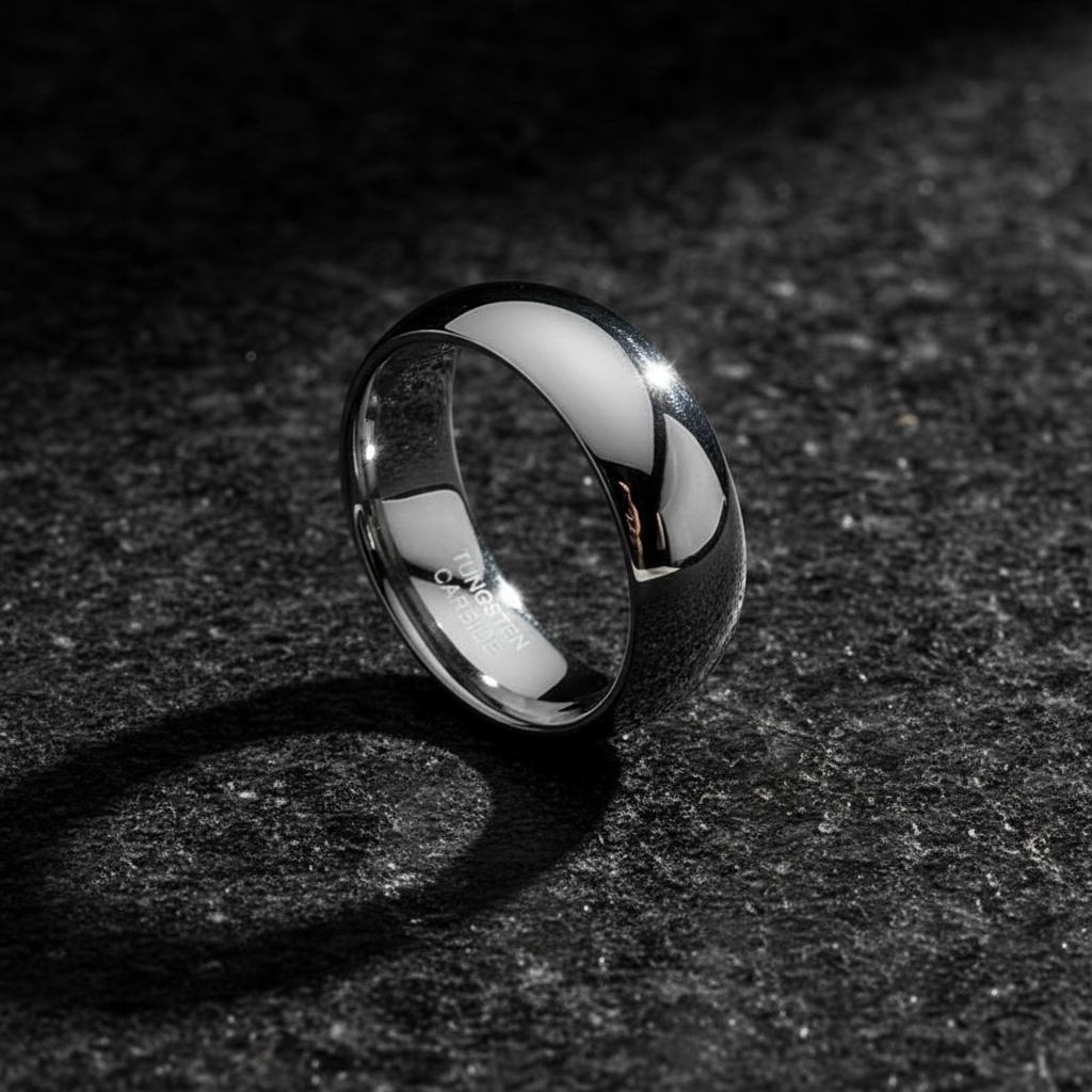 Classic Domed 8mm Tungsten Ring