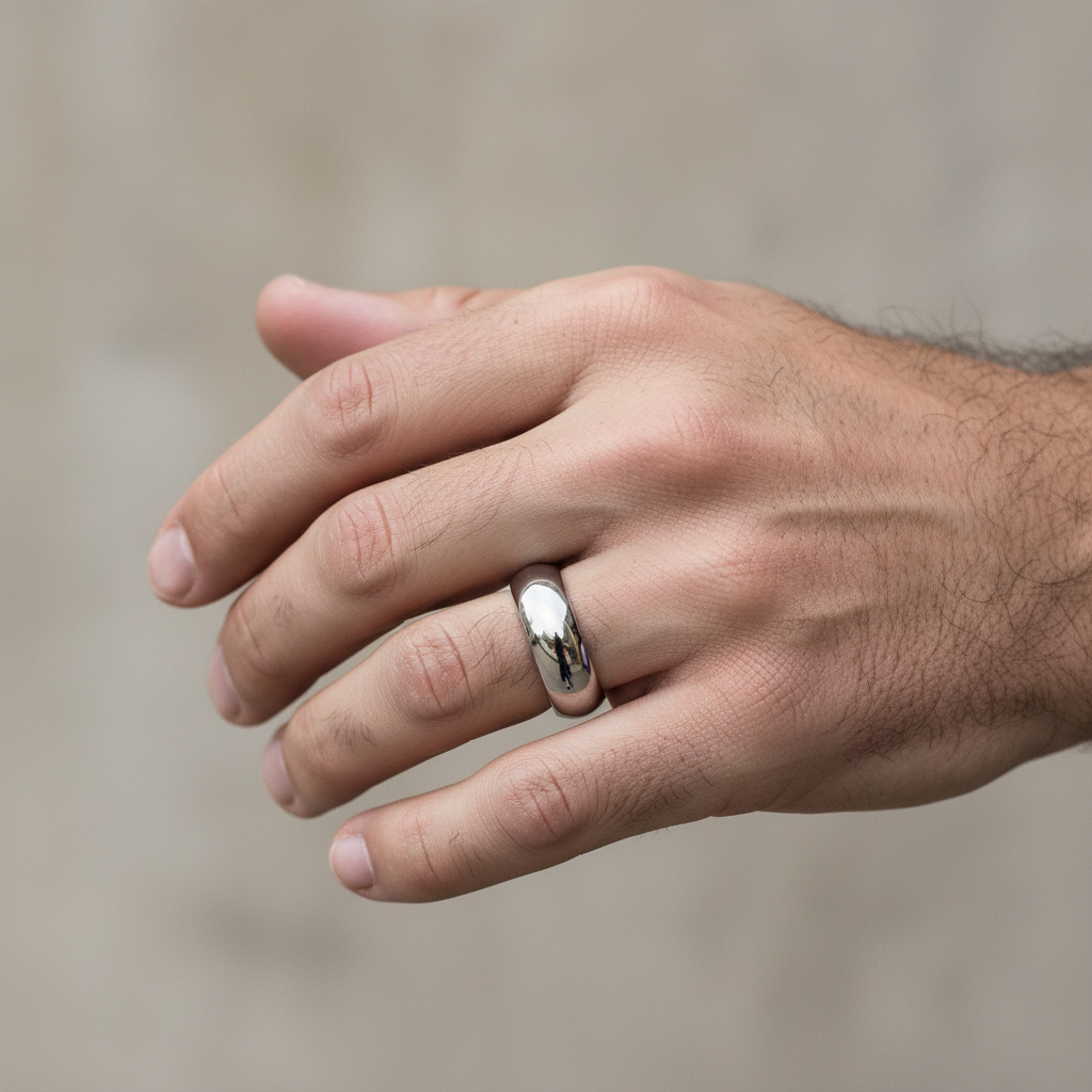 Classic Domed 8mm Tungsten Ring