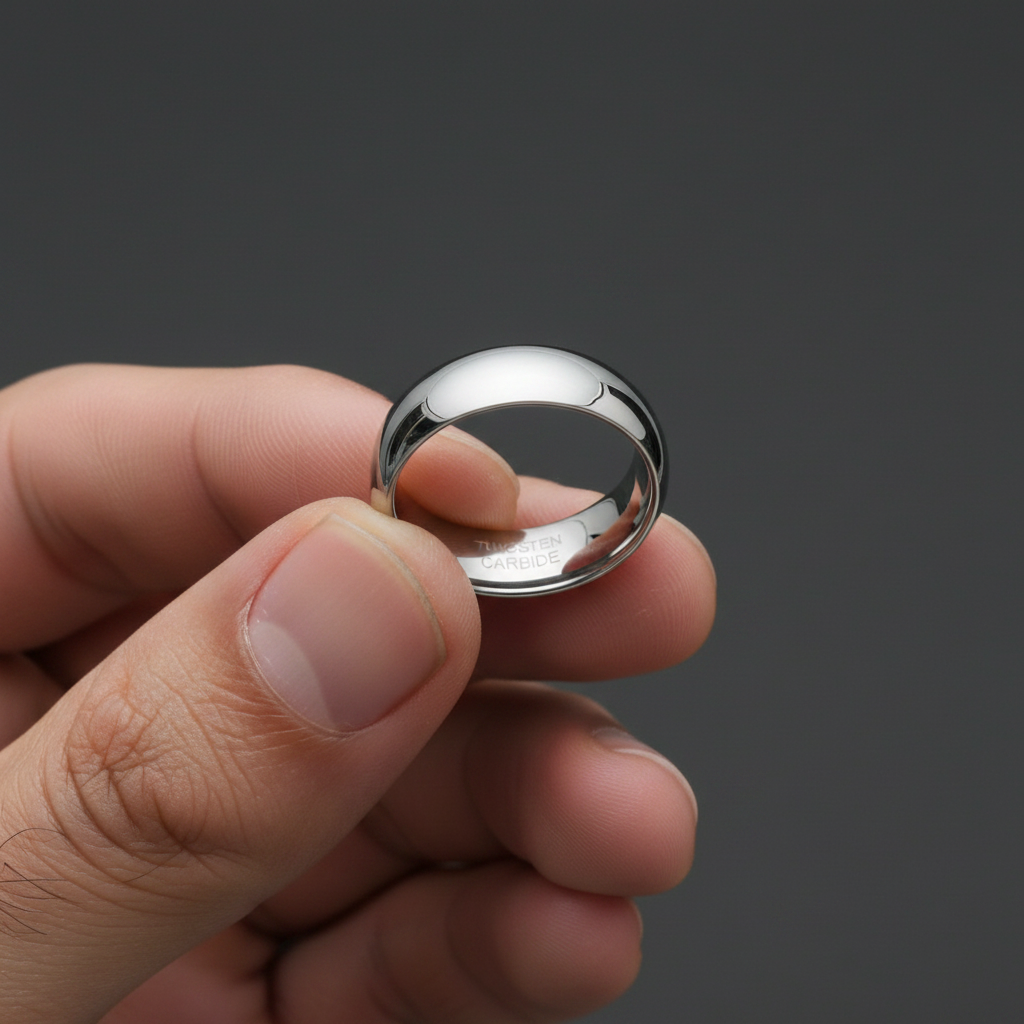 Classic Domed 8mm Tungsten Ring