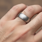 8mm Brushed Tungsten Carbide Ring