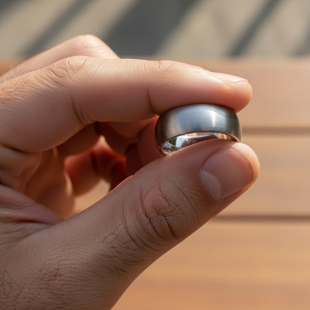 8mm Brushed Tungsten Carbide Ring