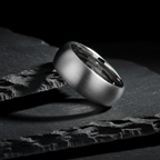 8mm Brushed Tungsten Carbide Ring