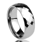 Mercury Faceted Tungsten Ring 8mm