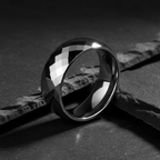 Mercury Faceted Tungsten Ring 8mm
