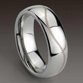 Phoenix 8mm Tungsten Ring with Gold Line