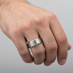 Tungsten Wedding Band Bellus Beveled Tungsten Ring 7mm