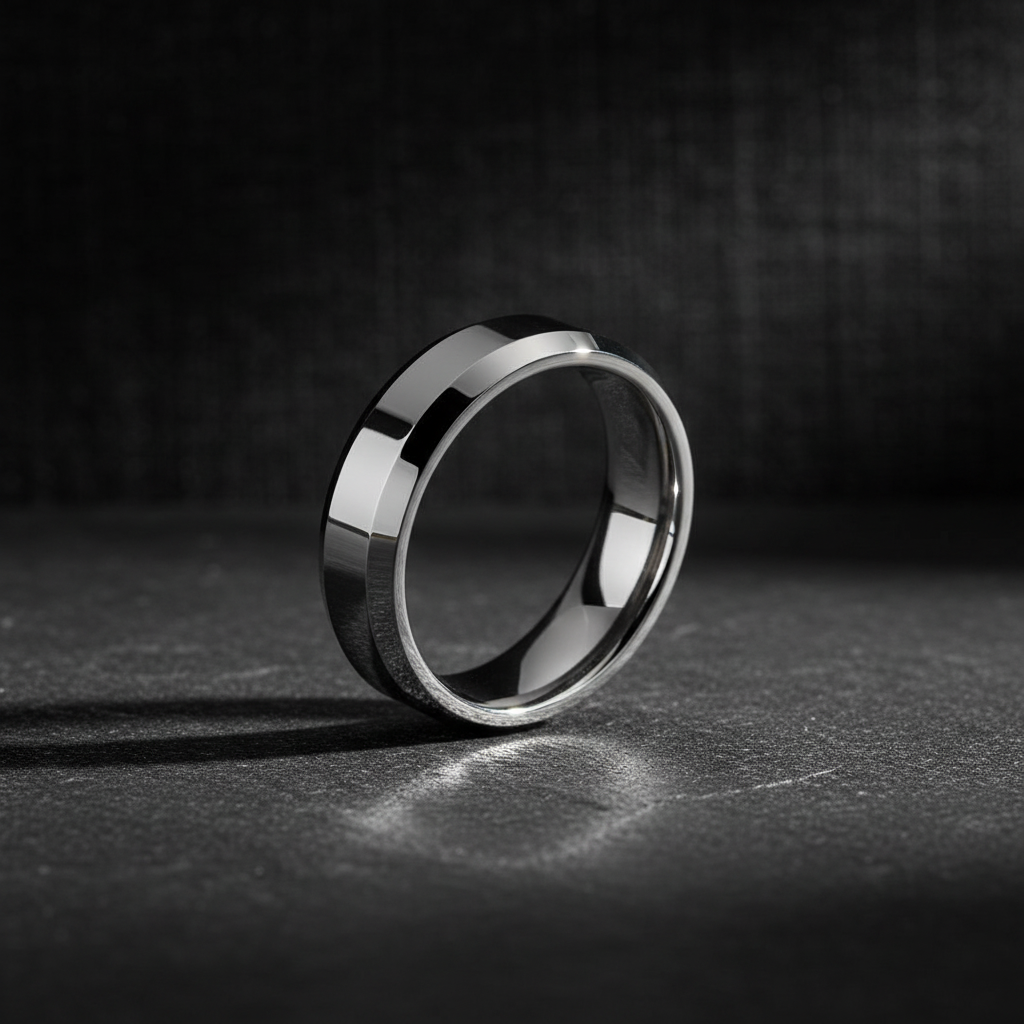 Nicollo Beveled Tungsten Ring 8mm