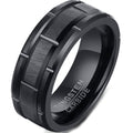 Black Brick Tungsten Ring