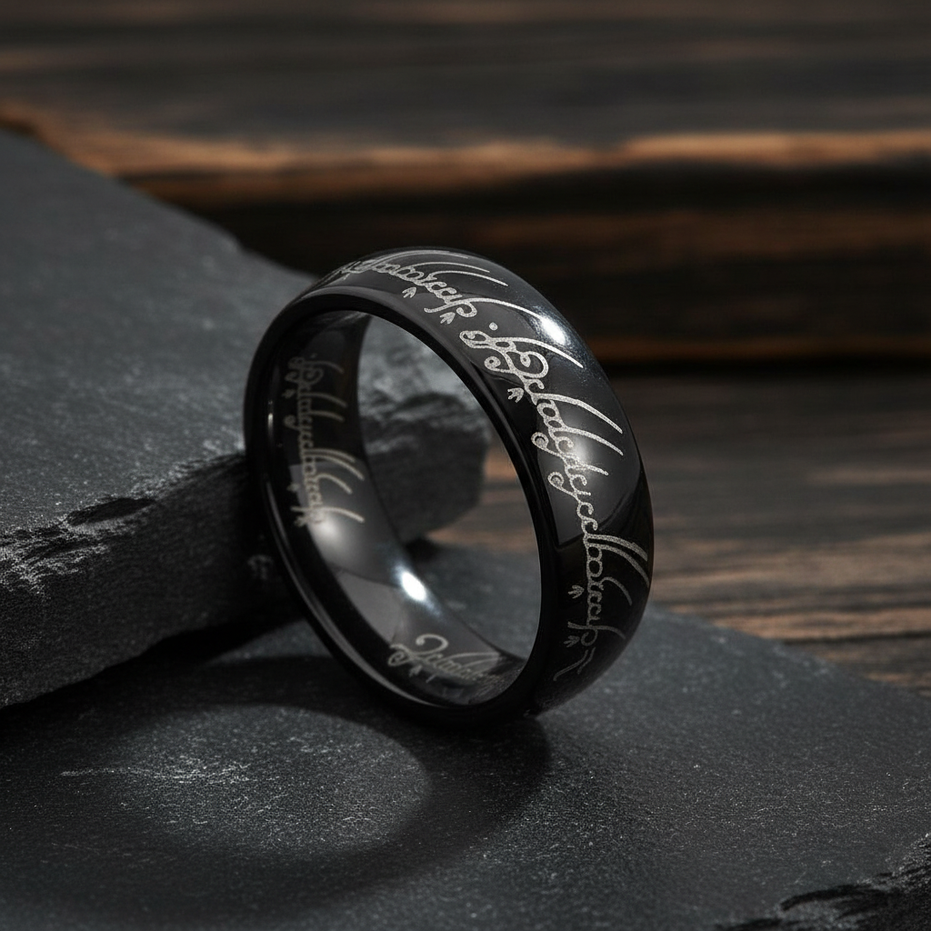 Black Lord of the Rings Tungsten Ring 8mm