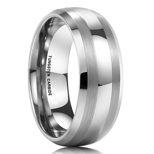 Corso Classic Tungsten Two Toned 8mm Ring