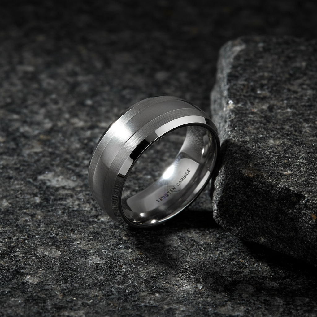 Corso Classic Tungsten Two Toned 8mm Ring
