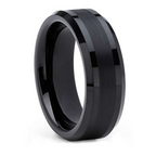 Cowboy Black Tungsten Carbide Ring 8mm