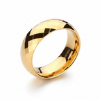 Gold Mercury Tungsten Carbide Ring 8mm
