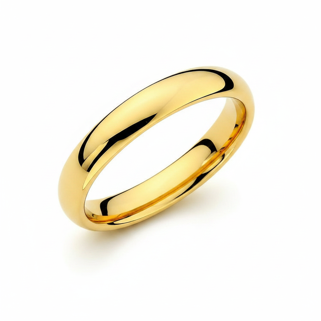 Gold Classic Tungsten Ring 4mm