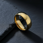 Gold Classic Tungsten Carbide Ring 8mm