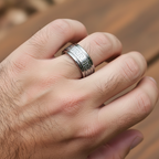 Greek Key Tungsten Ring 8mm