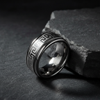 Greek Key Tungsten Ring 8mm