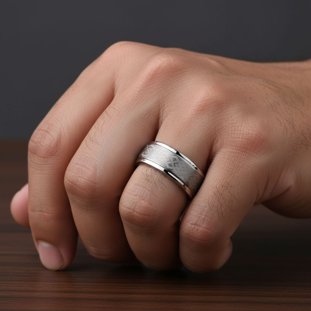 Keon Celtic Tungsten Wedding Band Ring 8mm