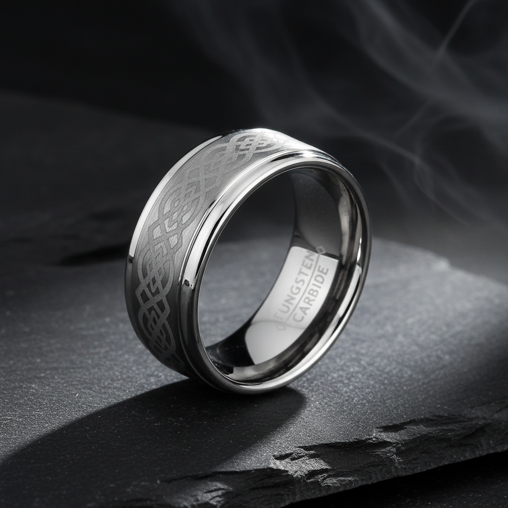 Keon Celtic Tungsten Wedding Band Ring 8mm
