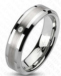 Tungsten Ring with Stone