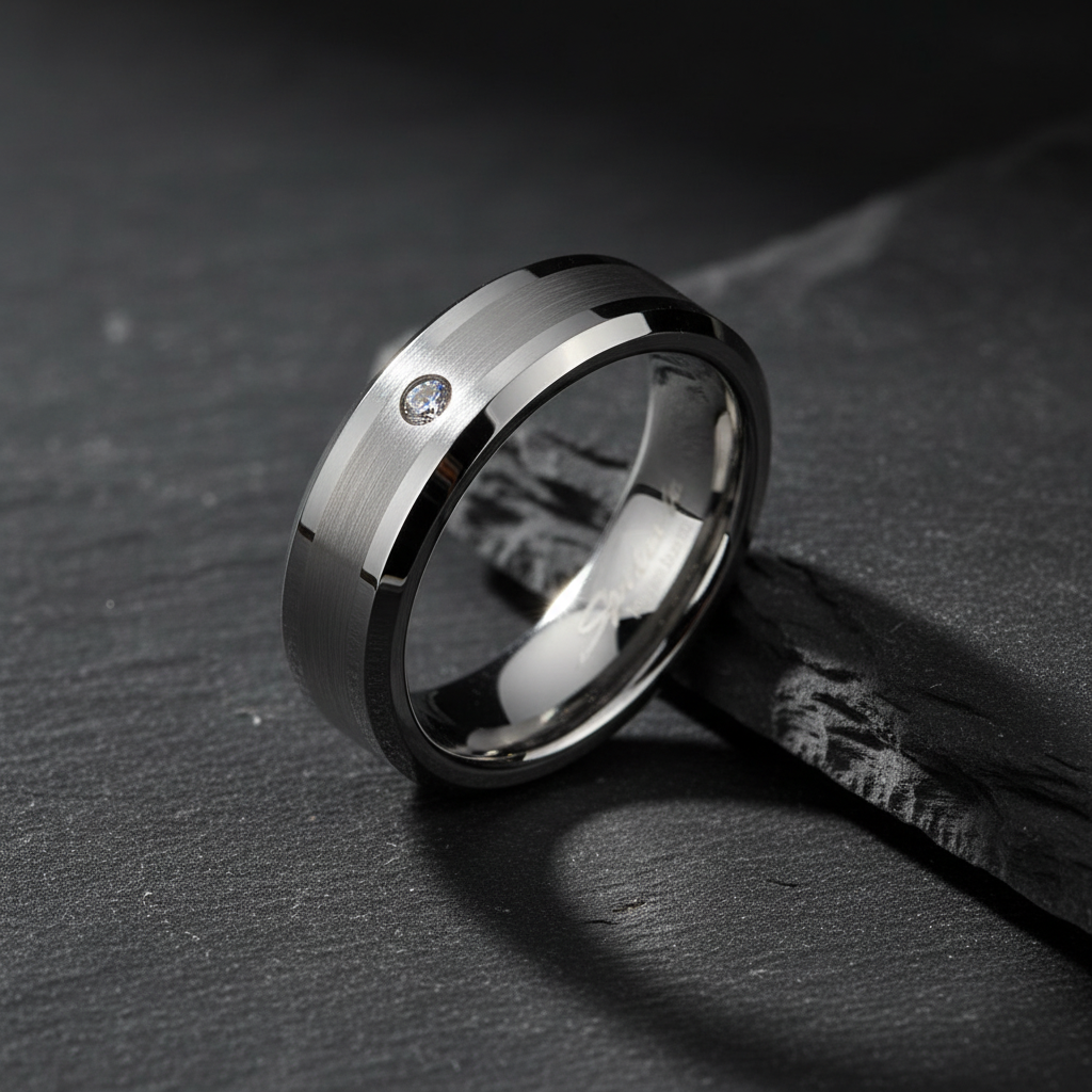 Marcus Tungsten Wedding Band 8mm