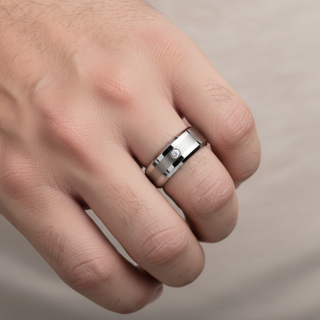 Marcus Tungsten Wedding Band 8mm