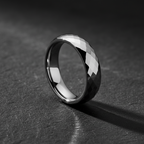 Mercury Faceted Tungsten Ring 6mm