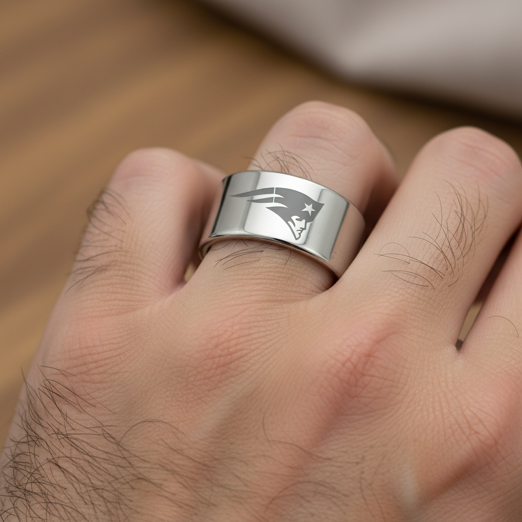 Patriots Super Bowl 2019 Tungsten Carbide Ring 8mm