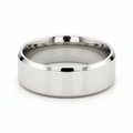 Nicollo Beveled Polished Tungsten Ring 10mm