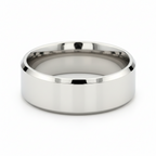 Nicollo Beveled Polished Tungsten Ring 10mm