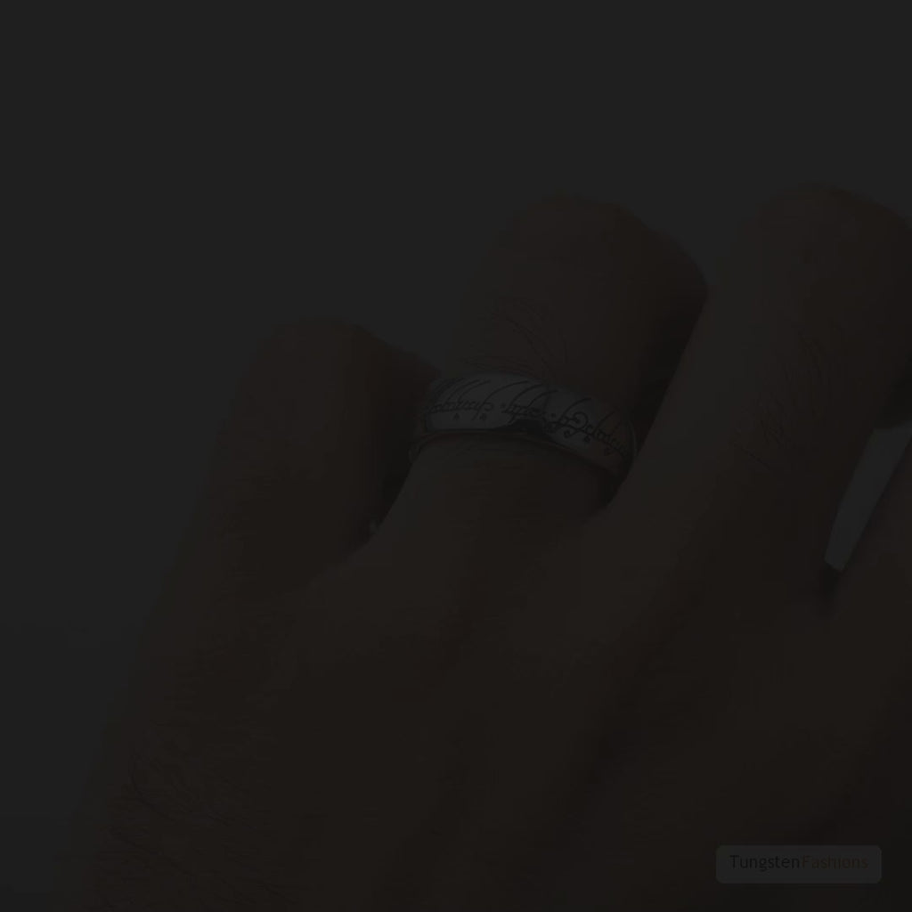 Lord of the Rings Silver Tungsten 6mm