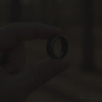 Black & Gold Men's Satin Tungsten Wedding Band 8mm