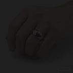 Mercury Men's Silver Faceted Tungsten Wedding Band 8mm