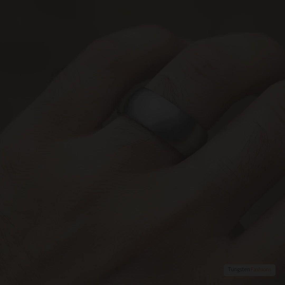 Brushed Men's Silver Tungsten Wedding Band 8mm