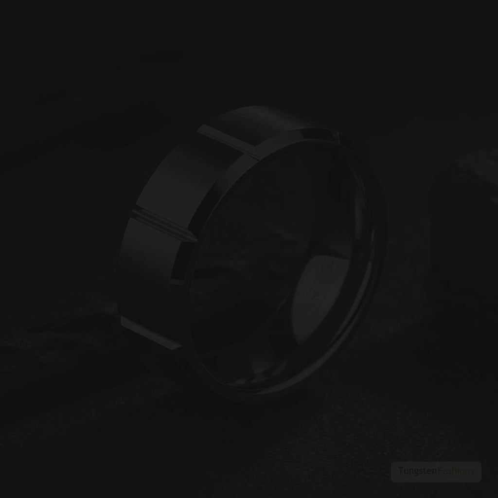 Bellus Men's Silver Tungsten Wedding Band 7mm