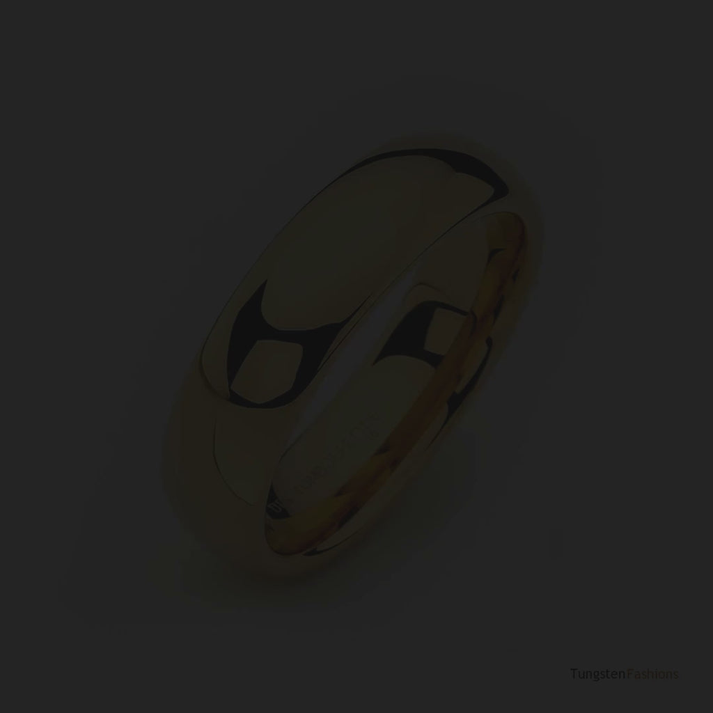 Classic Gold Tungsten Wedding Band 6mm