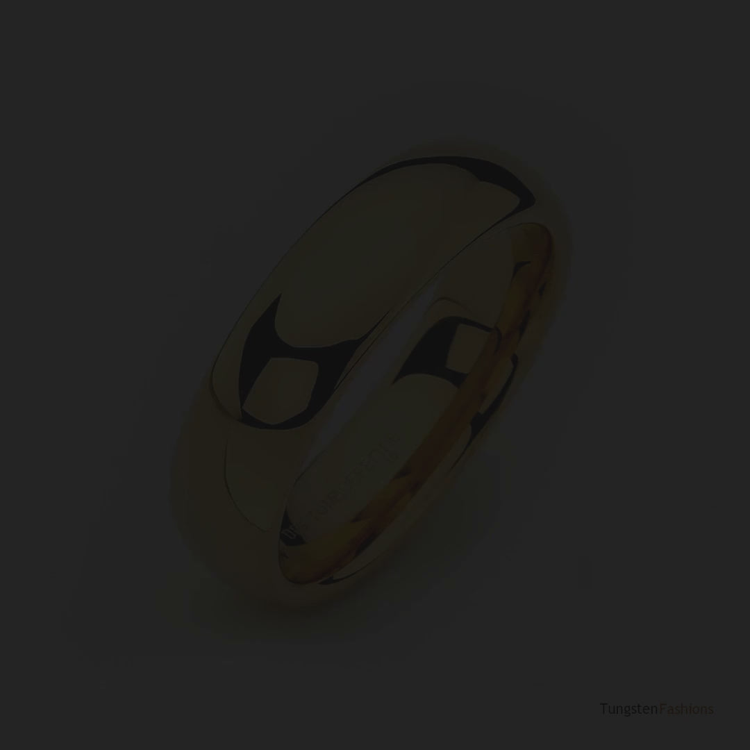 Classic Gold Tungsten Wedding Band 6mm