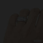 Silver Brick Pattern Men's Tungsten Wedding Band 8mm