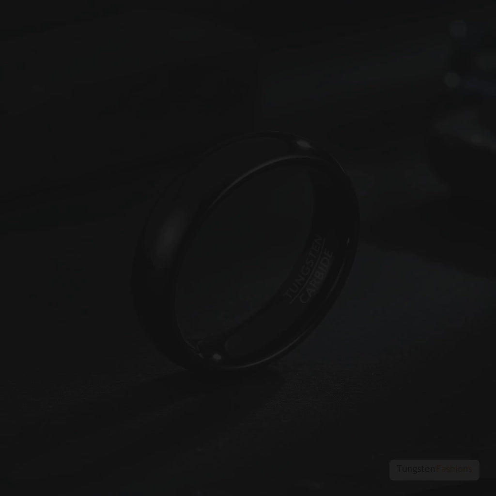 Classic Black Tungsten Wedding Band 5mm