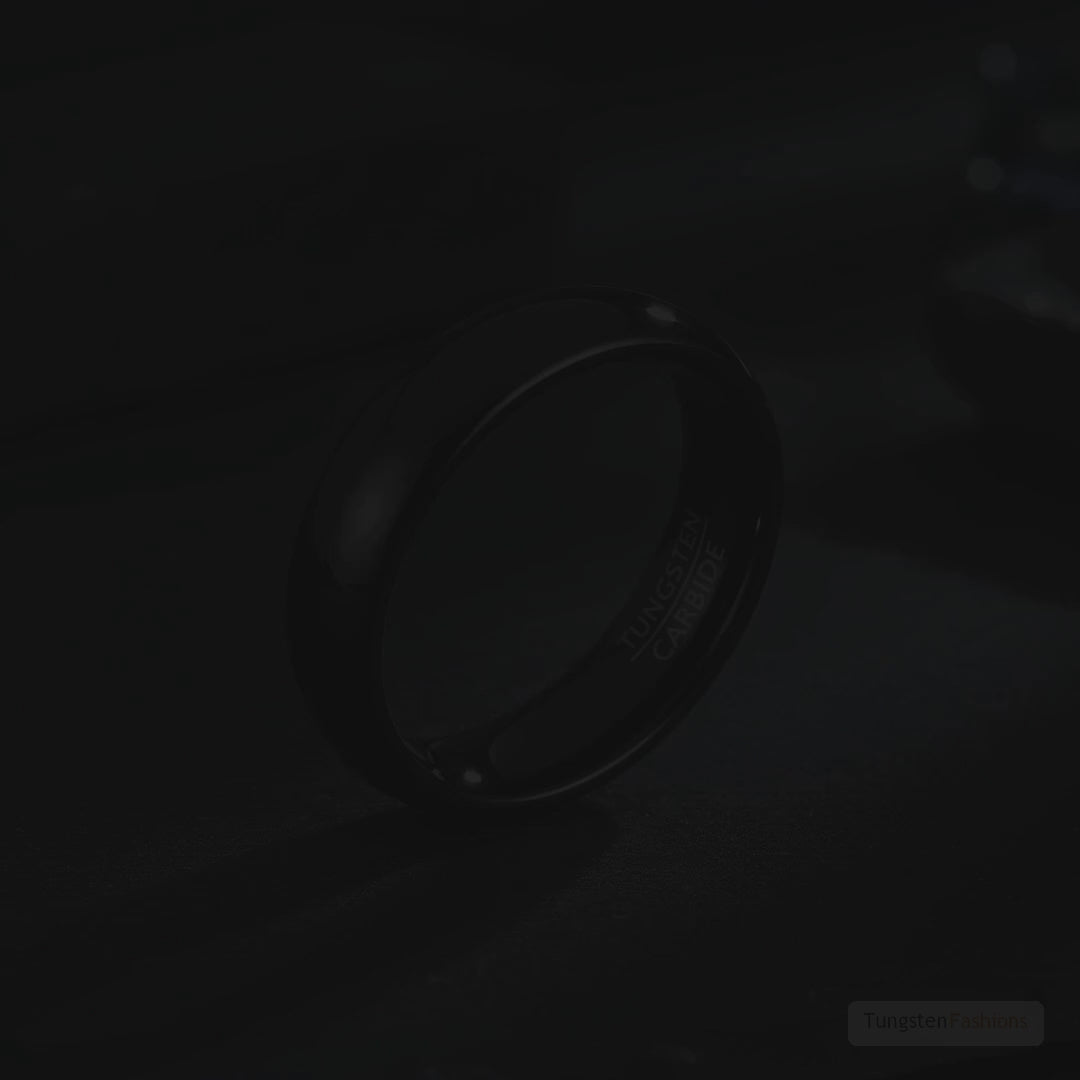 Classic Black Tungsten Wedding Band 5mm
